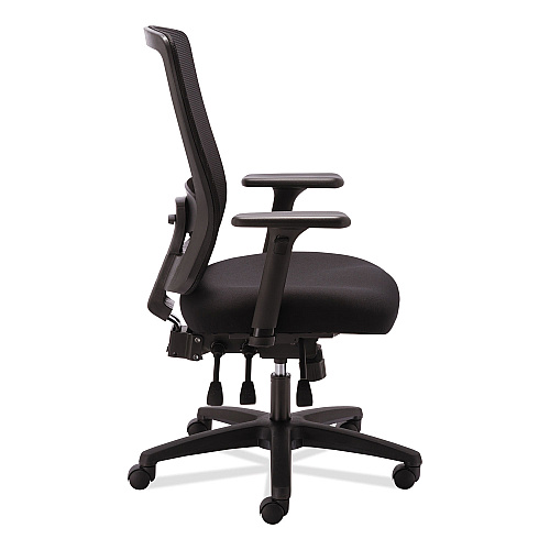 Alera Envy Series Mesh High-Back Multifunction Chair, Supports Up to 250 lb, 16.88" to 21.5" Seat Height, Black (ALENV41M14)