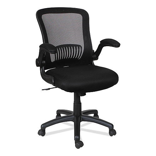 Alera EB-E Series Swivel/Tilt Mid-Back Mesh Chair, Supports Up to 275 lb, 18.11" to 22.04" Seat Height, Black (ALEEBE4217)
