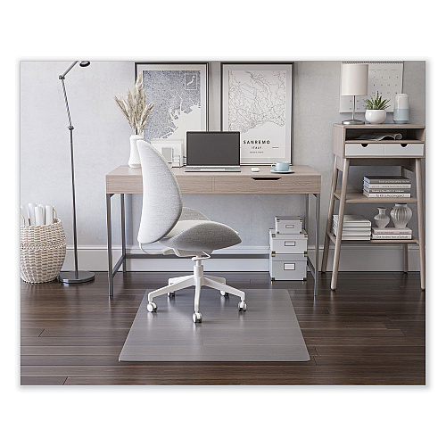 Deflecto EconoMat All Day Use Chair Mat for Hard Floors, Flat Packed, 45 x 53, Clear (CM2E242)