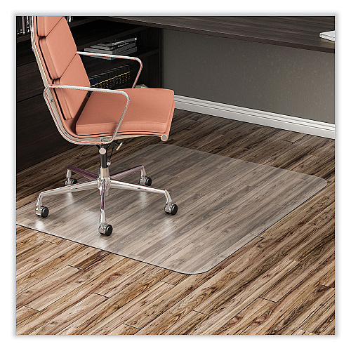 Deflecto EconoMat All Day Use Chair Mat for Hard Floors, Flat Packed, 45 x 53, Clear (CM2E242)