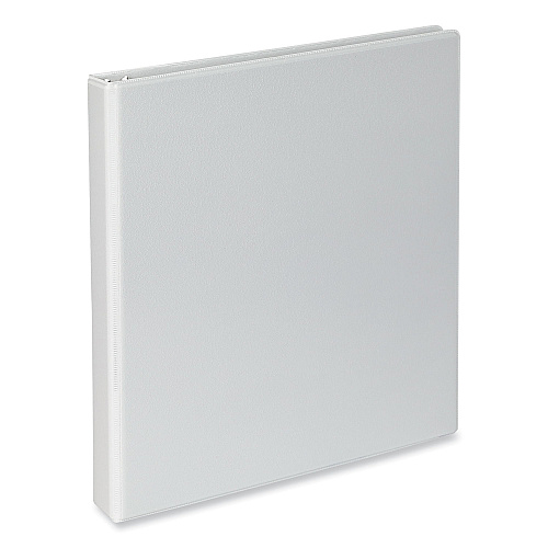 Universal Slant D-Ring View Binder, 3 Rings, 1" Capacity, 11 x 8.5, White, 12/Carton (UNV207421PK)