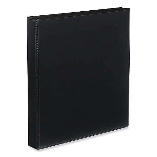 Universal Slant D-Ring View Binder, 3 Rings, 1" Capacity, 11 x 8.5, Black, 12/Carton (UNV20741PK)