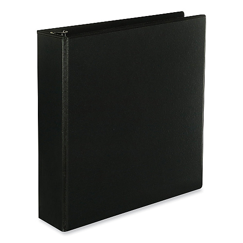 Universal Slant D-Ring View Binder, 3 Rings, 2" Capacity, 11 x 8.5, Black, 6/Carton (UNV20745PK)