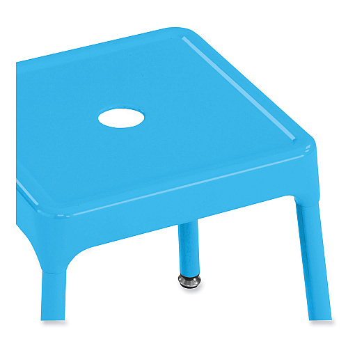 Safco Steel Bar Stool, Backless, Supports Up to 275 lb, 29" Seat Height, Baby Blue Seat, Baby Blue Base (6606BU)