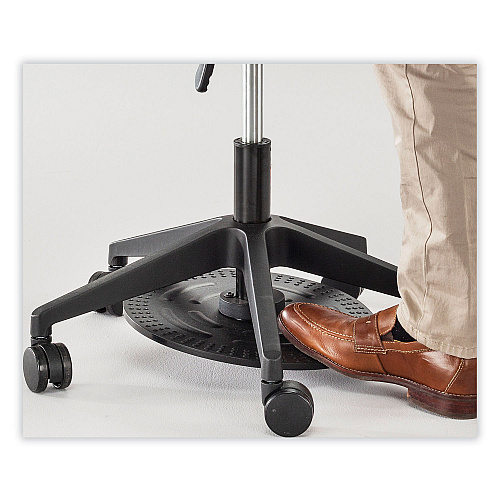 Safco Saddle Seat Lab Stool, Backless, Supports Up to 250 lb, 21.25" to 26.25" Seat Height, Black Seat, Black Base (3438BL)