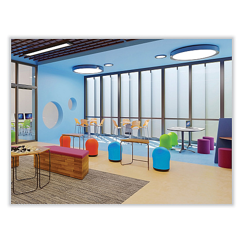 Safco Zenergy Swivel Ball Chair, Backless, Supports Up to 250 lb, Baby Blue Vinyl (4760BUV)