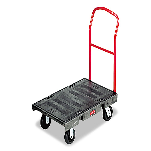 Rubbermaid Commercial Heavy-Duty Platform Truck Cart, 2,000 lb Capacity, 24 x 48 Platform, Black (443600BK)