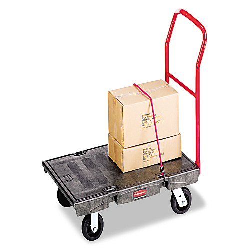 Rubbermaid Commercial Heavy-Duty Platform Truck Cart, 2,000 lb Capacity, 24 x 48 Platform, Black (443600BK)