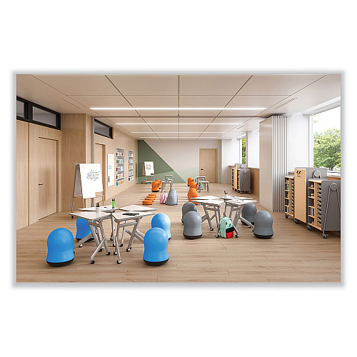 Safco Zenergy Swivel Ball Chair, Backless, Supports Up to 250 lb, Baby Blue Vinyl (4760BUV)