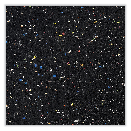 Ghent Satin Aluminum-Frame Recycled Rubber Bulletin Boards, 96.5 x 48.5, Confetti Surface (ATR48CF)