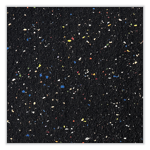 Ghent Satin Aluminum-Frame Recycled Rubber Bulletin Boards, 60.5 x 36.5, Confetti Surface (ATR35CF)