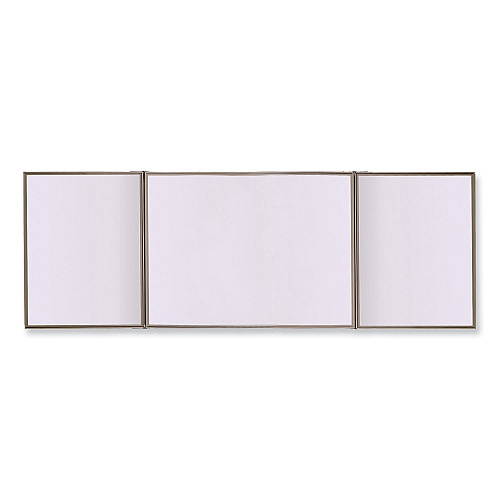 Ghent VisuALL PC Whiteboard Cabinet, Beige Fabric Bulletin Board Exterior Doors, 36 x 24, Aluminum Frame (41300)