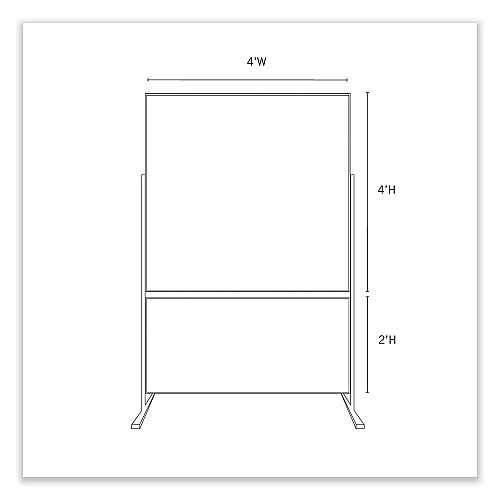 Ghent Double-Sided Magnetic Porcelain Whiteboard, Caramel Vinyl Tackboard with Aluminum Frame, 50.5 x 72.88 (FPM1M164183)