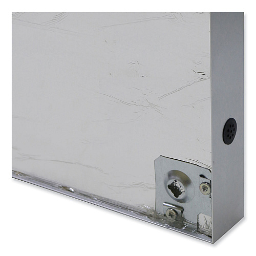Ghent 1 Door Enclosed Vinyl Bulletin Board with Satin Aluminum Frame, 30 x 36, Silver Surface (PA13630VX193)