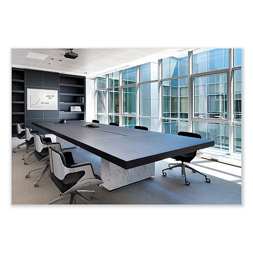 Ghent 1 x 1 Grid Magnetic Whiteboard, 72.5 x 48.5, White/Gray Surface, Satin Aluminum Frame (GRPM321G46)