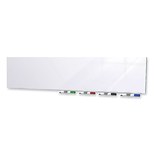 Ghent Aria Low Profile Magnetic Glass Whiteboard, 60 x 36, White Surface (ARIASM35WH)