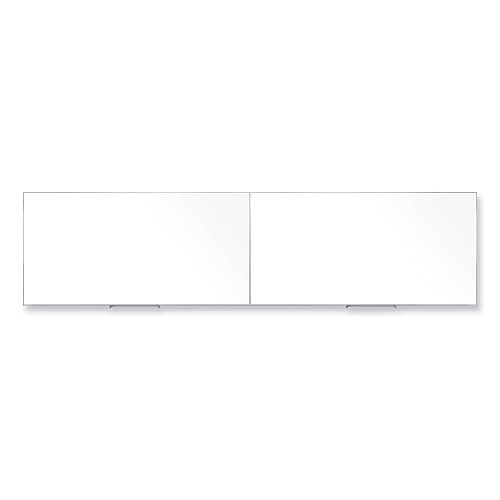 Ghent Magnetic Porcelain Whiteboard with Satin Aluminum Frame, 193 x 48.5, White Surface (M14164)