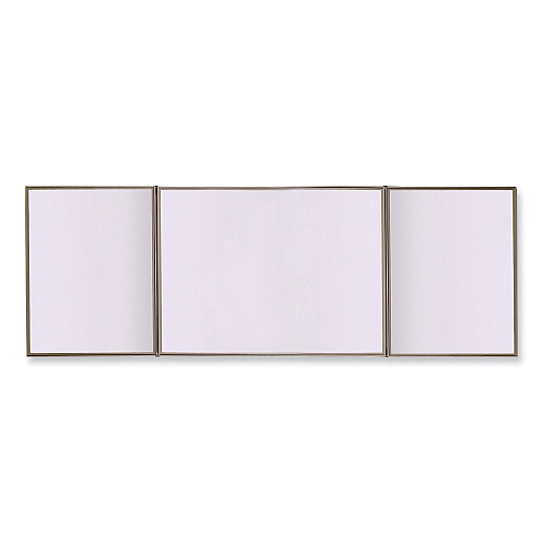 Ghent VisuALL PC Whiteboard Cabinet, Gray Fabric Bulletin Board Exterior Doors, 36 x 24, Aluminum Frame (41302)