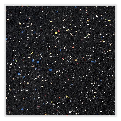 Ghent Satin Aluminum-Frame Recycled Rubber Bulletin Boards, 144.5 x 48.5, Confetti Surface (ATR412CF)
