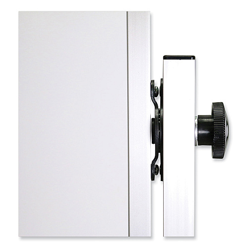 Ghent Reversible Magnetic Porcelain Whiteboard with Satin Aluminum Frame, 77.25 x 78.13, White Surface (ARM1M146)