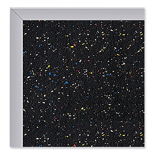Ghent Satin Aluminum-Frame Recycled Rubber Bulletin Boards, 72.5 x 48.5, Confetti Surface (ATR46CF)