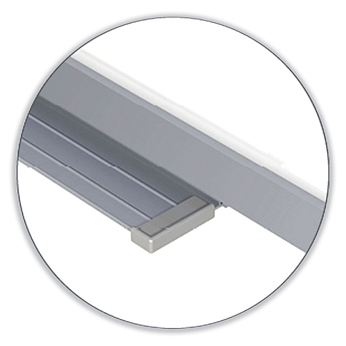 Ghent 1 x 1 Grid Magnetic Whiteboard, 48.5 x 36.5, White/Gray Surface, Satin Aluminum Frame (GRPM321G34)