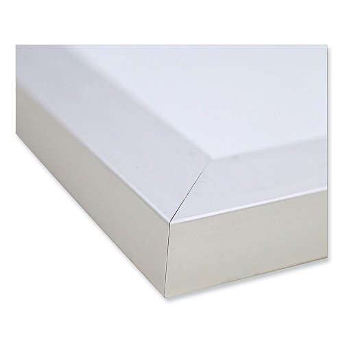 Ghent Non-Magnetic Whiteboard with Aluminum Frame, 120.63 x 48.63, White Surface, Satin Aluminum Frame (M24104)