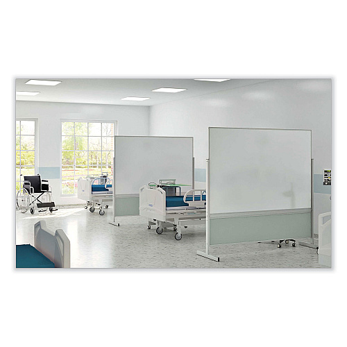 Ghent Double-Sided Magnetic Porcelain Whiteboard, Caramel Vinyl Tackboard with Aluminum Frame, 50.5 x 72.88 (FPM1M164183)