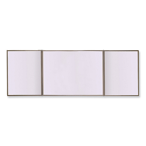 Ghent VisuALL PC Whiteboard Cabinet, Blue Fabric Bulletin Board Exterior Doors, 36 x 24, Aluminum Frame (41301)