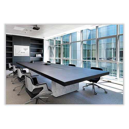 Ghent 1 x 1 Grid Magnetic Whiteboard, 96.5 x 48.5, White/Gray Surface, Satin Aluminum Frame (GRPM321G48)
