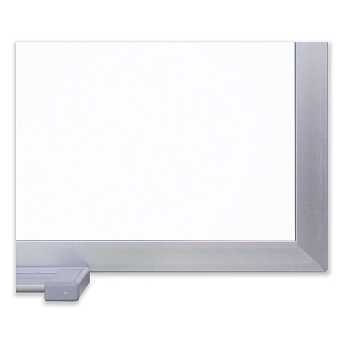 Ghent Magnetic Porcelain Whiteboard with Satin Aluminum Frame, 72.5 x 48.5, White Surface (M1464)