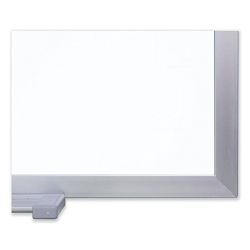 Ghent Magnetic Porcelain Whiteboard with Satin Aluminum Frame, 60.5 x 48.5, White Surface (M1454)