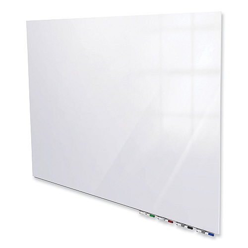 Ghent Aria Low Profile Magnetic Glass Whiteboard, 60 x 36, White Surface (ARIASM35WH)