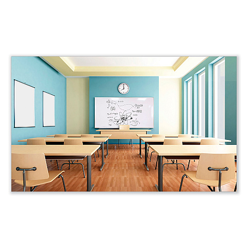 Ghent Magnetic Porcelain Whiteboard with Satin Aluminum Frame, 48.5 x 48.5, White Surface (M1444)