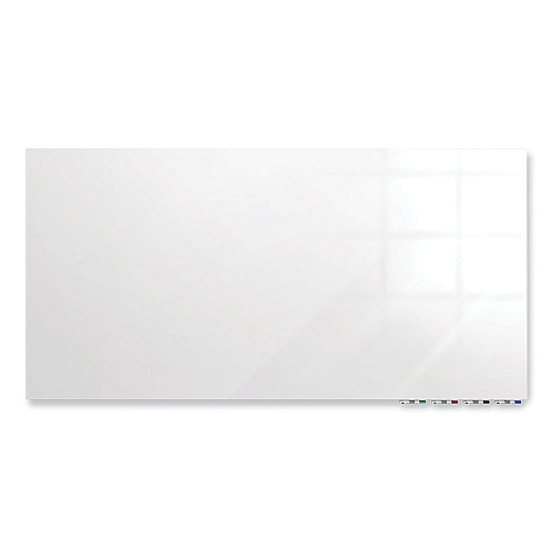 Ghent Aria Low Profile Magnetic Glass Whiteboard, 96 x 48, White Surface (ARIASM48WH)