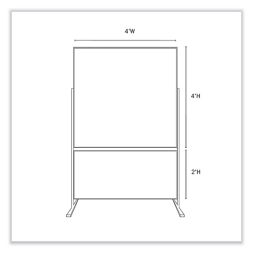 Ghent Double-Sided Magnetic Porcelain Whiteboard, Caramel Vinyl Tackboard with Aluminum Frame, 50.5 x 72.88 (FPM1M164185)