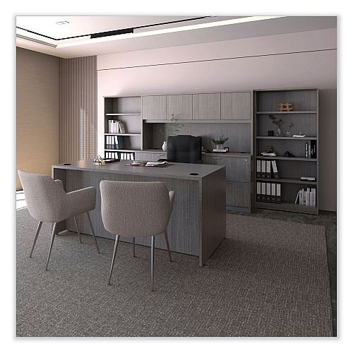 Alera Valencia Series Full Pedestal File, Left/Right, 3-Drawers: Box/Box/File, Legal/Letter, Gray, 15.63" x 20.5" x 28.5" (ALEVA532822GY)