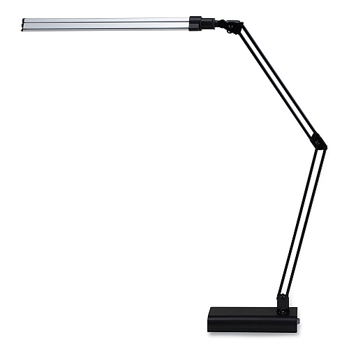 V-Light LED Ultra Slim Lamp with Swing Arm, 21.5" High, Black/Silver (8VSL188NC)