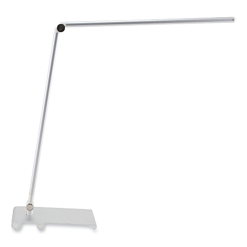 V-Light LED Desk Lamp with Dimmer, 2-Point Adjustable Neck, 15" High, Silver (VSL129S)