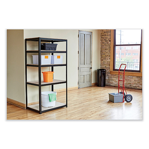 Safco Open Top Oval Waste Receptacle, 14 gal, Steel, White (9921WH)