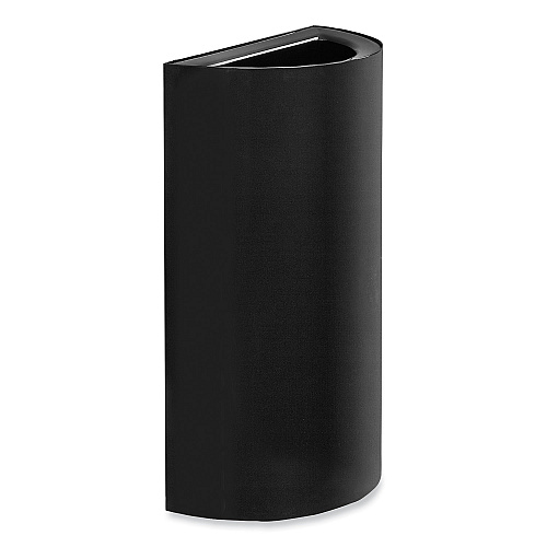 Safco Mixx Recycling Center Half-Round Receptacle, 23 gal, Steel, Black (9447BL)