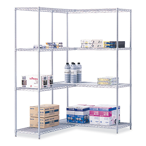 Safco Industrial Extra Shelf Pack, 36w x 18d x 1.5h Steel, Metallic Gray, 2/Pack (5287GR)