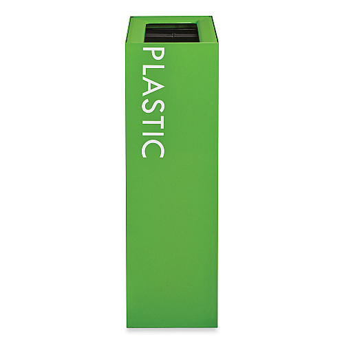 Safco Mixx Recycling Center Rectangular Receptacle, 29 gal, Steel, Green (9448GN)