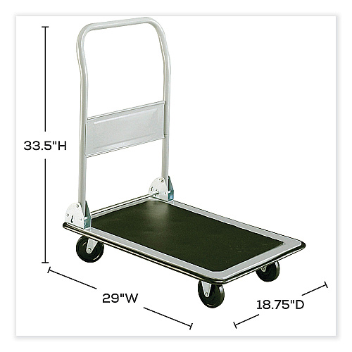 Safco Tuff Truck Platform Truck, 400 lb Capacity, 29 x 18.75, Gray (4072)