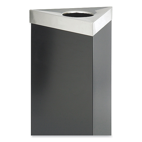 Safco Trifecta Waste Receptacle Lid, No Inscription, 20w x 20d x 3h, Stainless Steel (9560BL)