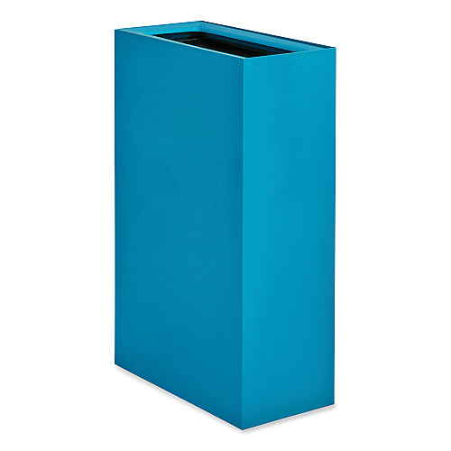 Safco Mixx Recycling Center Rectangular Receptacle, 29 gal, Steel, Blue (9448BU)