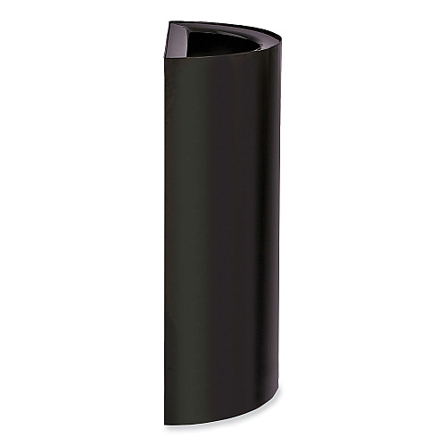 Safco Mixx Recycling Center Half-Round Receptacle, 23 gal, Steel, Black (9447BL)