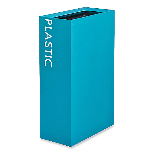 Safco Mixx Recycling Center Rectangular Receptacle, 29 gal, Steel, Blue (9448BU)