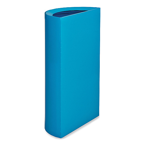 Safco Mixx Recycling Center Half-Round Receptacle, 23 gal, Steel, Blue (9447BU)