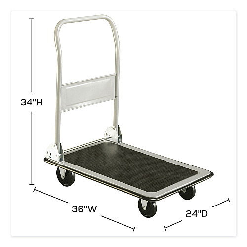 Safco Tuff Truck Platform Truck, 500 lb Capacity, 36 x 24, Gray (4063)